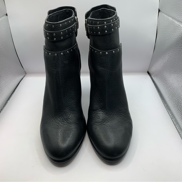 Vince Camuto size 11M Faythes Bootie ankle heel boot black leather studs - Picture 2 of 10